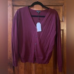 NWT Universal Standard Dido Everyday Cardigan Oxblood Size 2XS